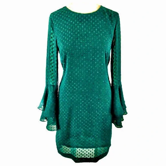 green emerald velvet dress H&amp;M. Long chiffon dress Ts  Hibuy market